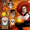 Dia De Los Muertos Decor Day of The Dead Decorations (Multi Color)